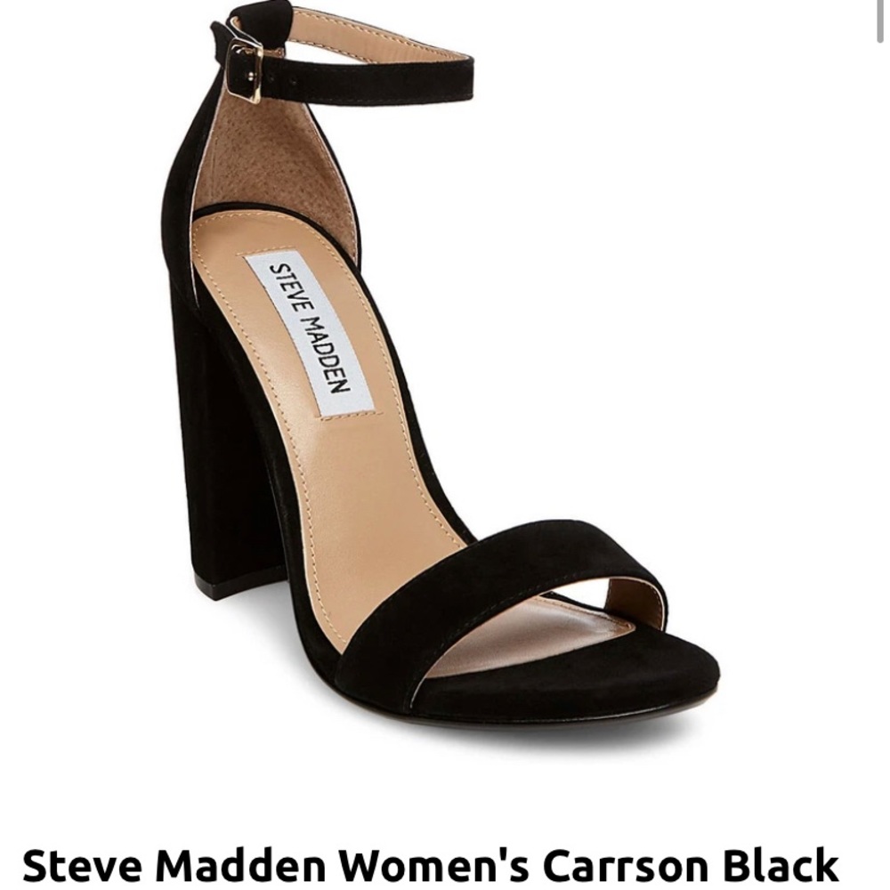 Steve Madden Carrson black suede heels